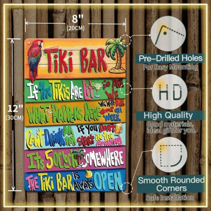 Tiki Bar Decor Beach Party Signs