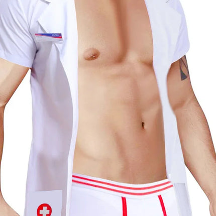 Men Roleplay Dancing Doctor Costume Set