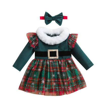 Baby Girl Long Mesh Christmas Outfit