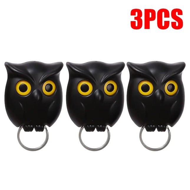 Magnetic Owl Key Holder Self Adhesive-Keychain Wall Decor