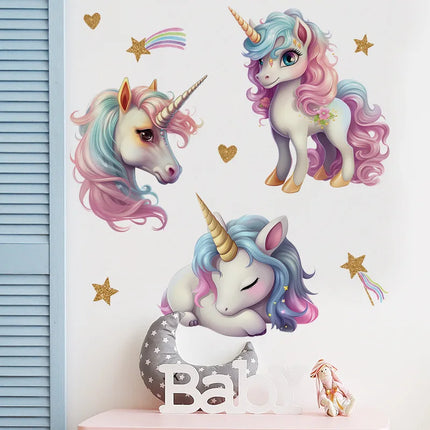 Girls Room 3D Unicorn Wall Stickers