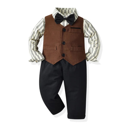 Baby Boy Gentleman Bow Formal Outfits