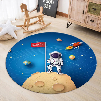 Kids Room 3D Astronaut Round Area Rug