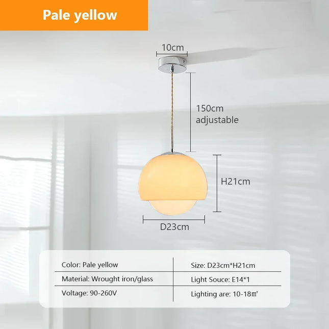 Nordic Modern Orange Beige Kitchen Pendant Lights