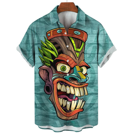 Men Ghost Retro 3D Hawaiian Shirts