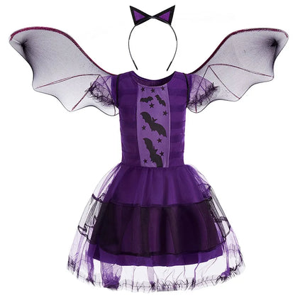 Girl Witch Princess Costume Party Dress Set