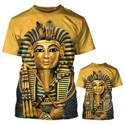 Men 3D Egyptian Pharaoh Casual Tees