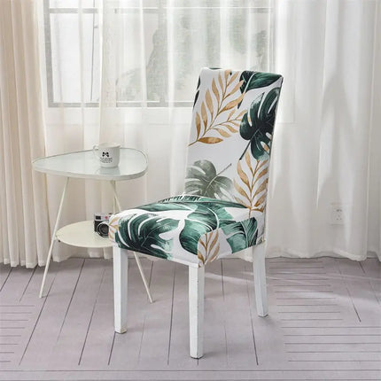 Home Geometric Dining Elastic Chair Slipcover