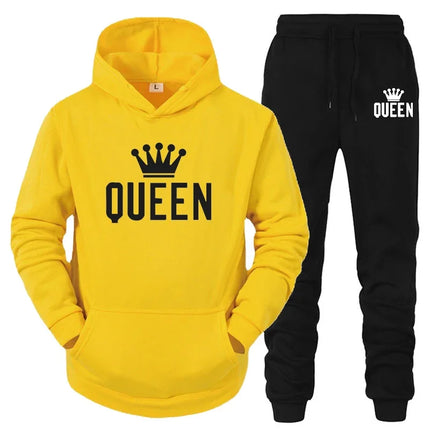 Men Women White Black King Queen Tracksuits