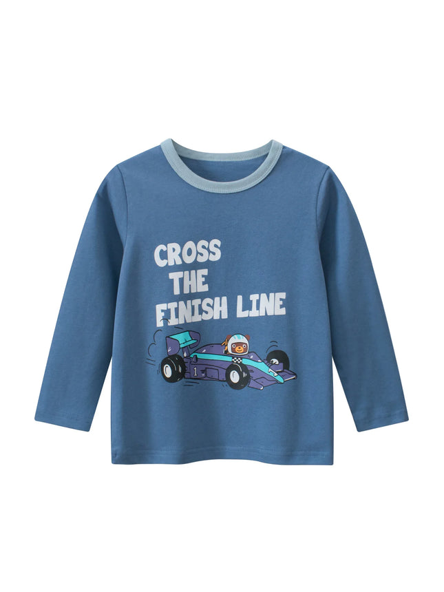 Baby Boys Racecar Long Sleeve Shirts