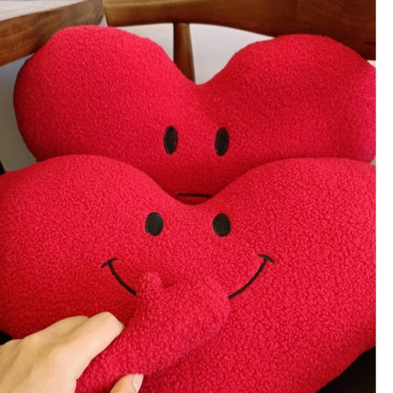 Red Love Smile Face Neck Pillow