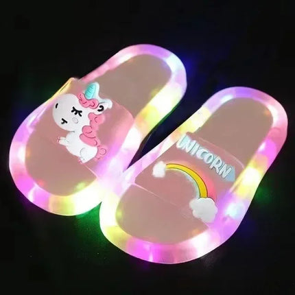 Girl LED Unicorn Funny Slippers