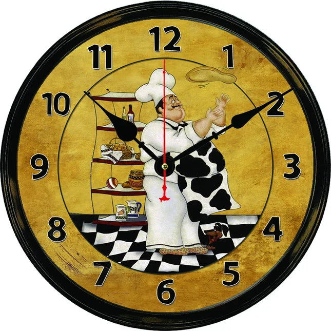 Chef Vintage Modern Design Office Wall Clock