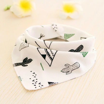 Baby Cartoon Animal Triangular Burp Cloths