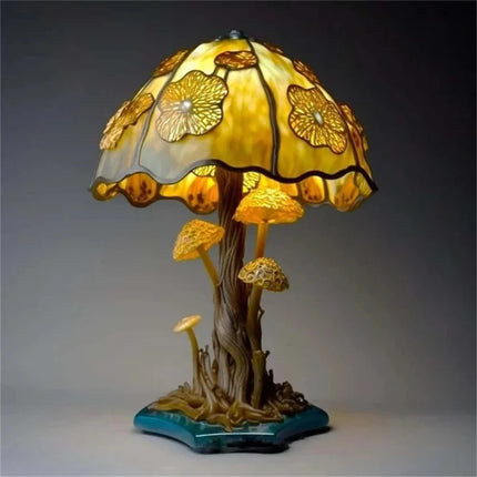 Vintage Bohemian Mushroom Resin LED Desk Lamp