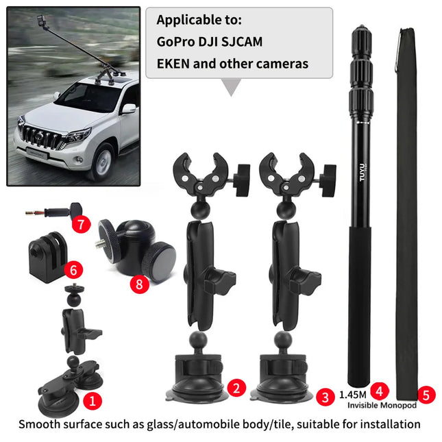 Lightweight Auto Invisible Selfie Stick Set