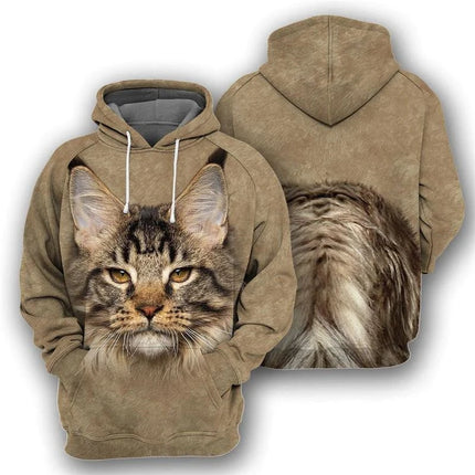 Funny Animals Pattern 3D Casual Long Hoodies