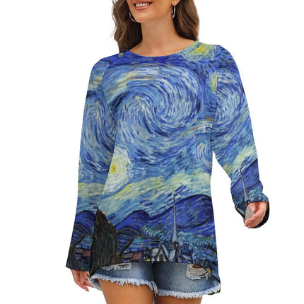 Women Van Gogh 3D Long Tees