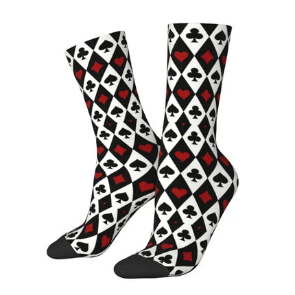 Men 3D Poker Party Crew Socks