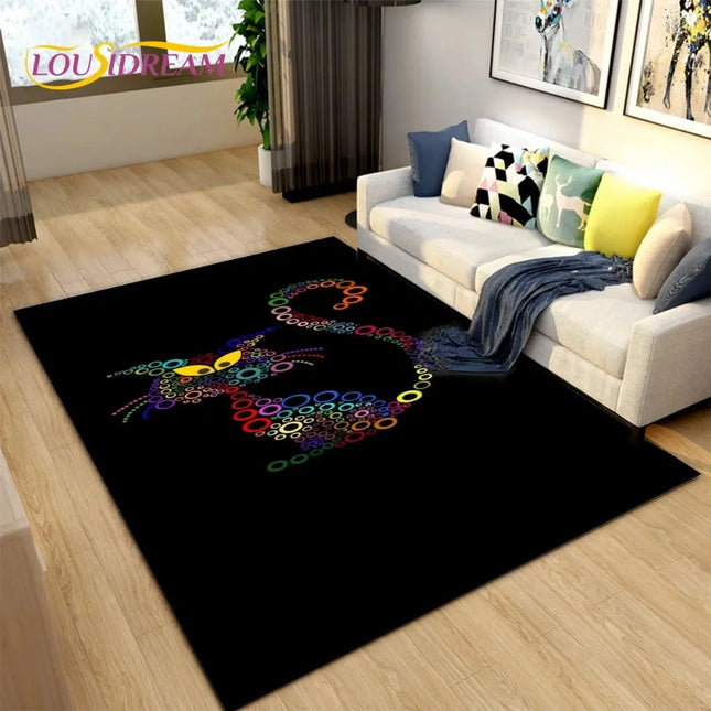 Modern 3D Cat Cartoon Area Rug