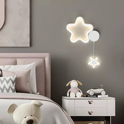 Modern Nordic Kids Room LED Star Cloud Wall Sconce