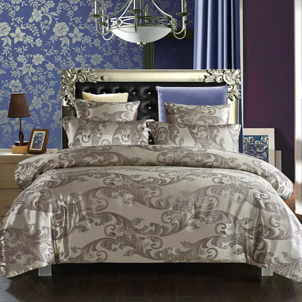 European Jacquard Satin Duvet Bedding Sets