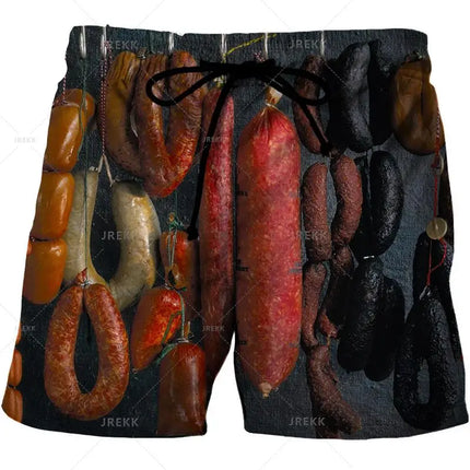 Men Gourmet Food 3D Graphic Boardshorts