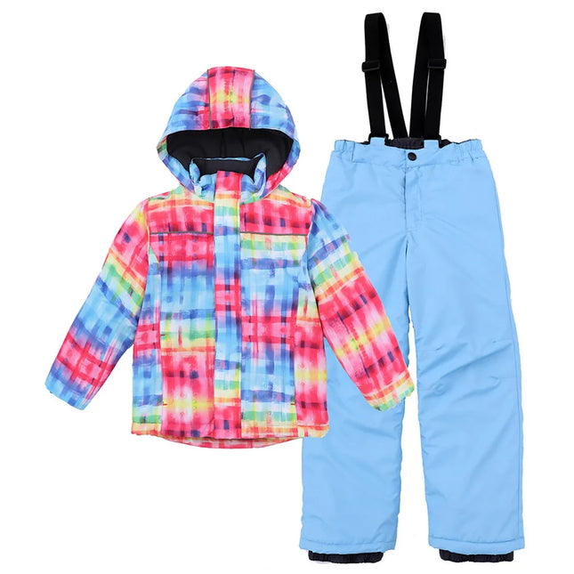 Baby Girls 3-12T Rainbow Ski Snowboard Jacket Pants Set