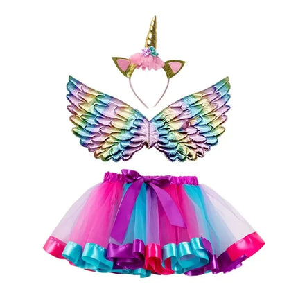 Girl Birthday Party Unicorn Horn Fairy Costume Sets