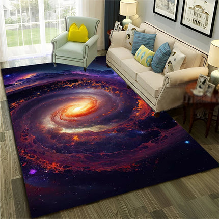 3D Universe Space Galaxy Planet Rug