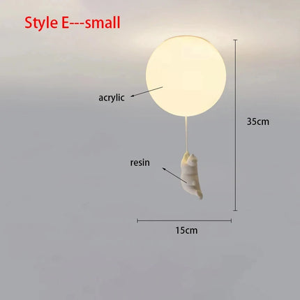 Nordic Cartoon Polar Bear LED Pendant Lamp