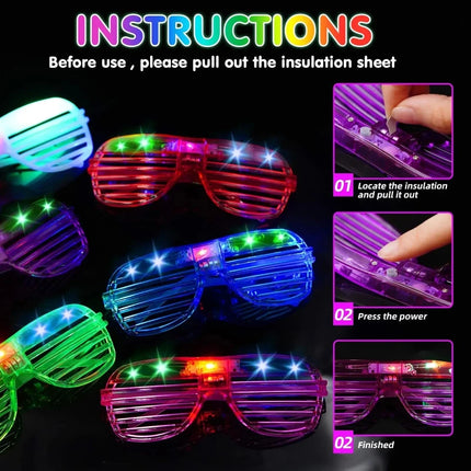 Seasonal Luminous LED Neon Party Sunglasses