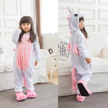 Baby Girl Winter Unicorn Pajama Costume Set