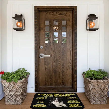  Border Collie Dog Front Floor Entrance Mat