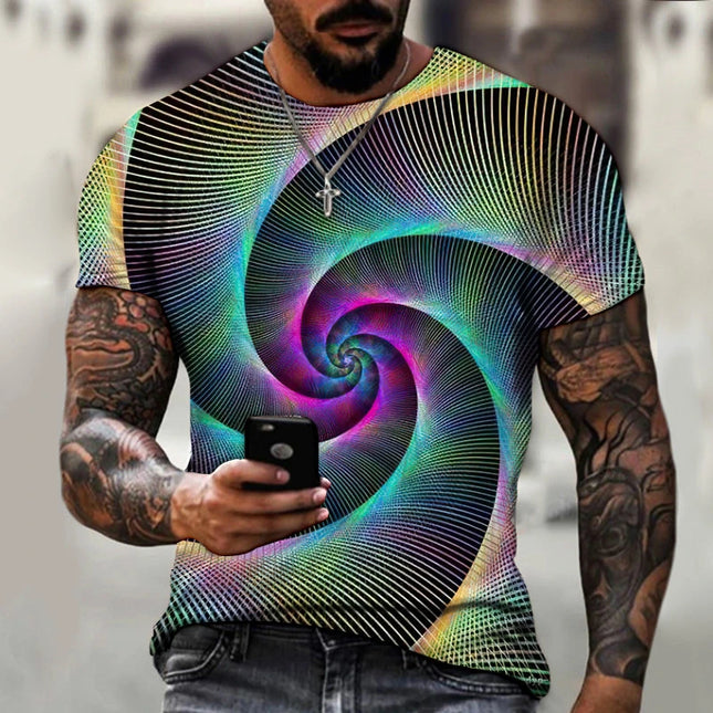 Men Vertigo 3D Summer Short Tees – Mad Fly Essentials