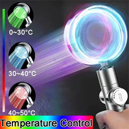 Color Changing LED RGC Automatic Shower Head