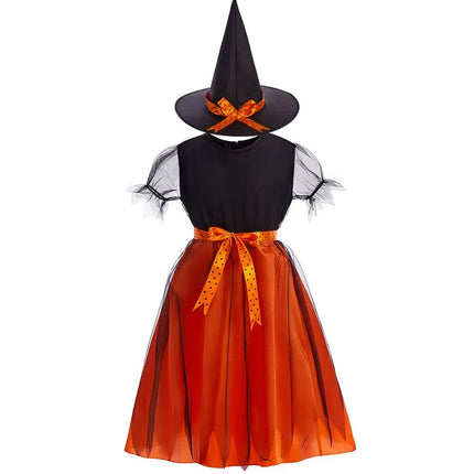 Girl Witch Princess Costume Party Dress Set