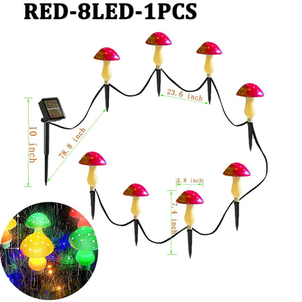 Solar Outdoor Garden Pathway Mushroom Light Sets