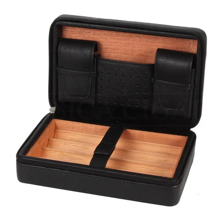 Portable Humidor Cigar Leather Travel Case