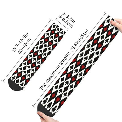 Men 3D Poker Party Crew Socks