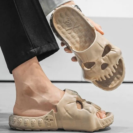 Men Retro 3D Skull Sandals