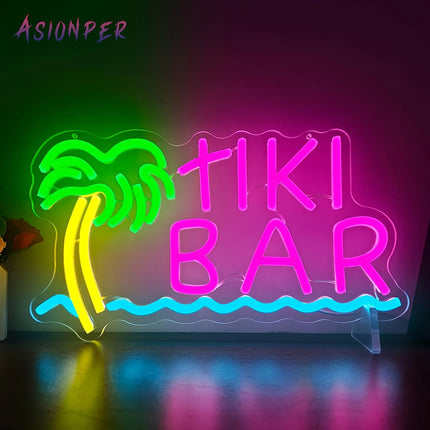 Tiki Bar Neon Sign LED Wall Decor