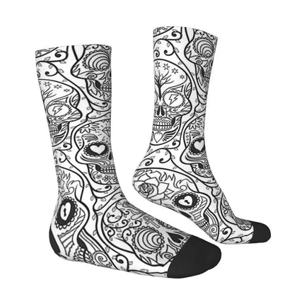 Men Skull Bones Funny Festival Mid-Tube Socks