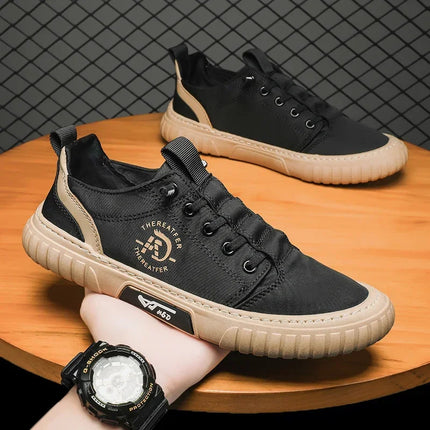 Men Ice Silk Canvas Vulcanized Sneakers