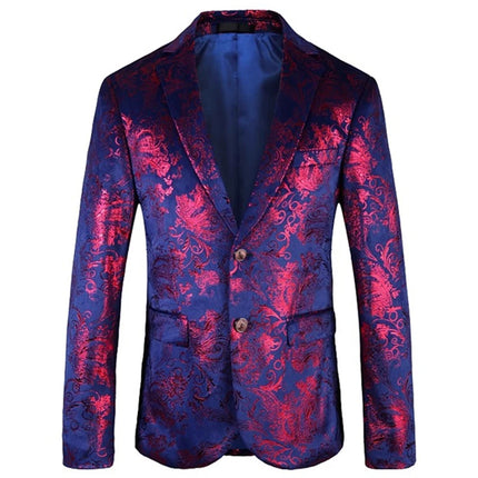 Men Business Casual Floral Party Blazer