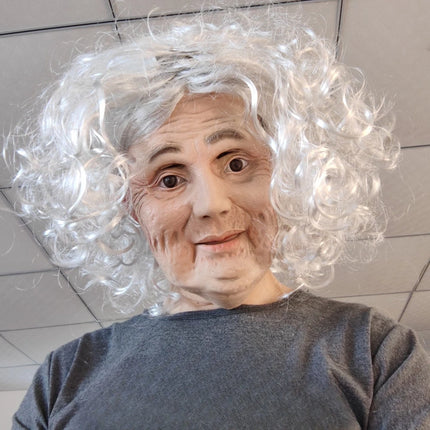 Men Halloween Old Lady Mask