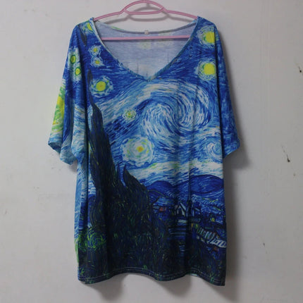 Women 3D Van Gogh Starry Night Tops