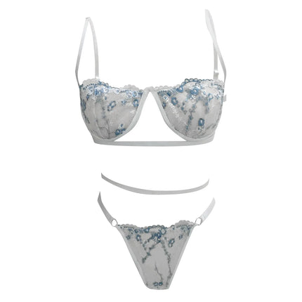 Women Temptation Lace Bra Lingerie Set