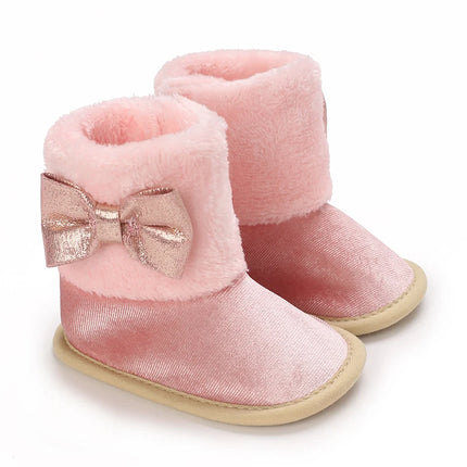 Baby Girl Winter Plush Pink Boots.