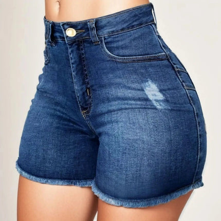 Women Slim High Waist Jean Shorts